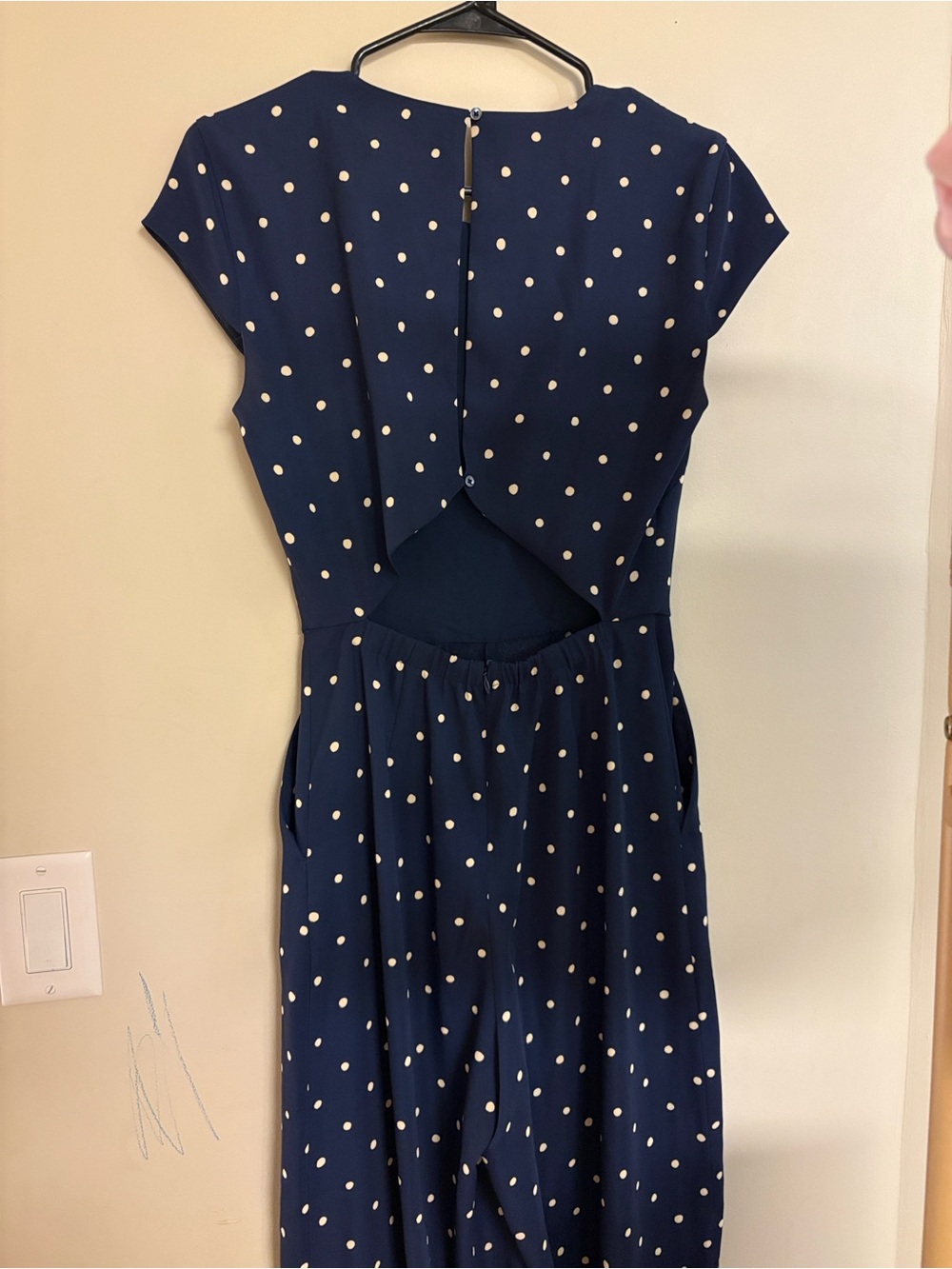 BN condition BABATON size 2 Polka Dot Navy Cutout pantsuit